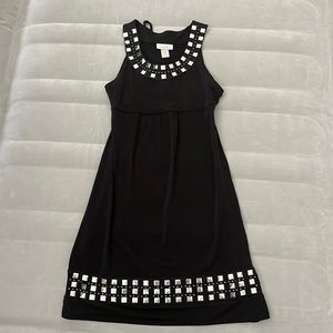 EUC - Limited Too Girls Size 10 Black Dress with Silver detail